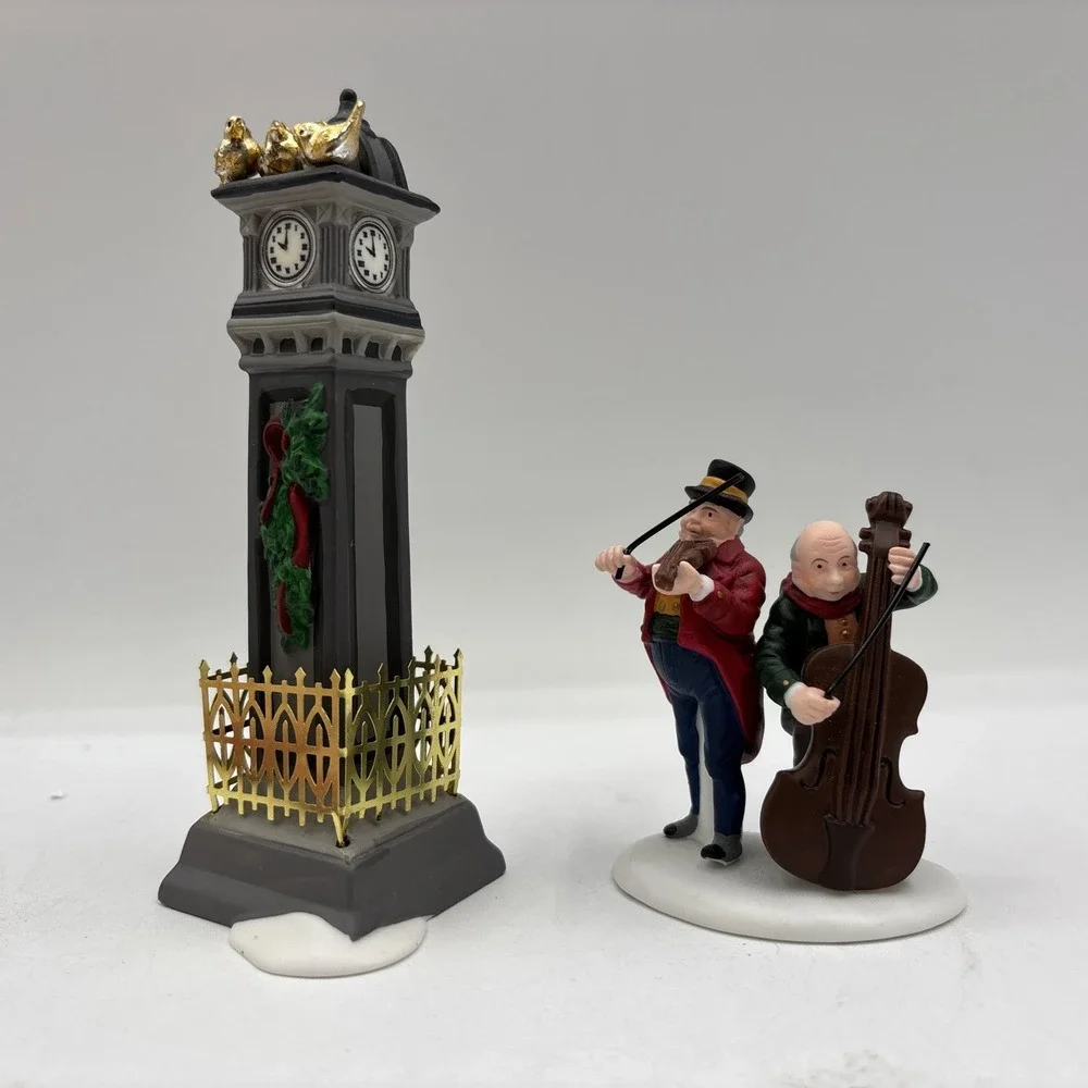 Dept 56 1995 Vintage HVC 12 Days Of Dickens Village Four Calling Birds 58379 EUC